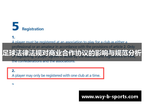 足球法律法规对商业合作协议的影响与规范分析 足球法律法规对商业合作协议的影响与规范分析