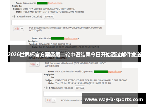 2026世界杯官方票务第二轮中签结果今日开始通过邮件发送
